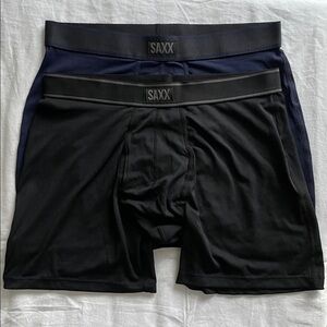 SAXX Men's Boxer Briefs in Black and Dark Blue - (2) New - No tags